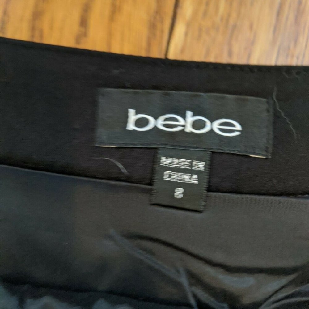 Bebe Black Skater Pleated Size 8 Mini Skirt - Picture 9 of 11